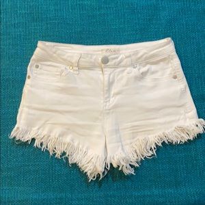 White denim shorts